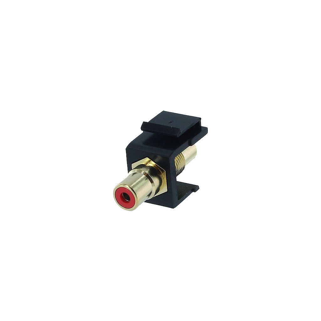 RCA RED F/F COUPLER KEYSTONE JACK - BLACK