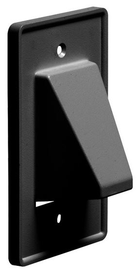 ARLINGTON 1-GANG REVERSIBLE (REMOVABLE BOTTOM) WALL PLATE - BLACK