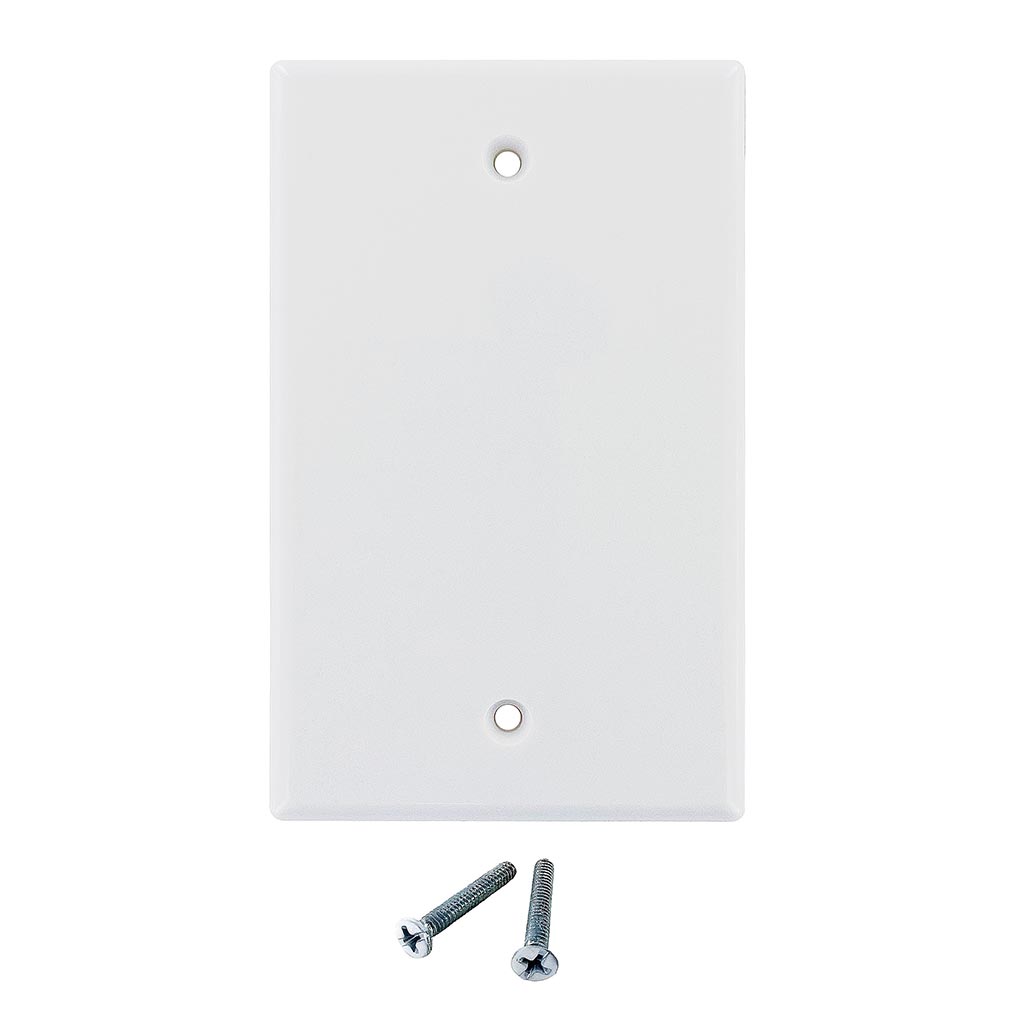 1-GANG BLANK WALL PLATE - WHITE