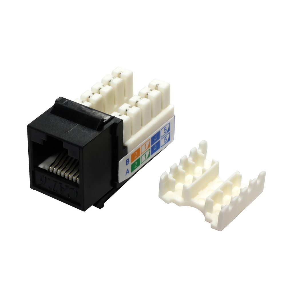 RJ45 CAT6 SLIM KEYSTONE JACK (110 PUNCH DOWN)