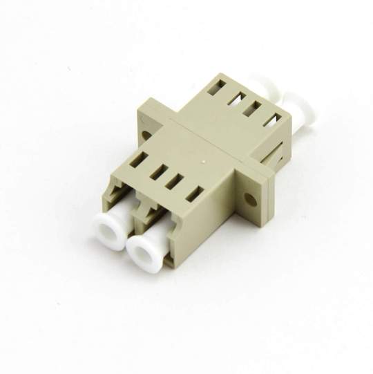 LC-LC F/F MM DUPLEX PANEL MOUNT PLASTIC FIBER OPTIC ADAPTER