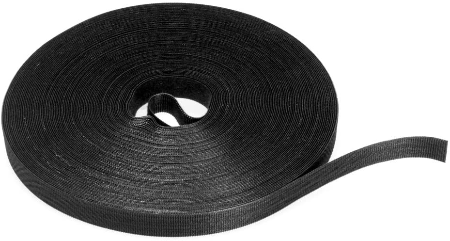 VELCRO 0.5" WIDTH LIGHT DUTY BLACK - 75'