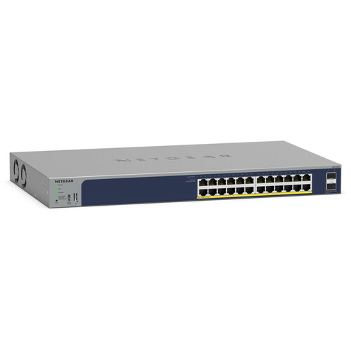 NETGEAR 24-PORT GIGABIT PoE+SMART MANAGED PRO SWITCH W/2 SFP PORTS (190W)