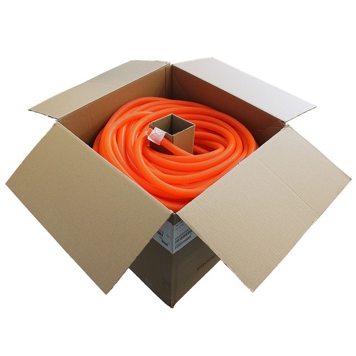 [CTP01ORB] 1" SPLIT WIRE CONVOLUTED LOOM ORANGE - 300' (BULK SPOOL)