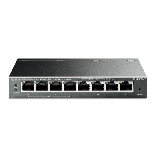 [TLSG108PE] TP-LINK 8-PORT GIGABIT EASY SMART SWITCH WITH 4-PORT POE+