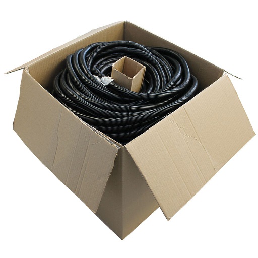 [HTCTP10B] HELLERMANN 1" SPLIT WIRE CONVOLUTED LOOM BLACK - 300' (BULK SPOOL)