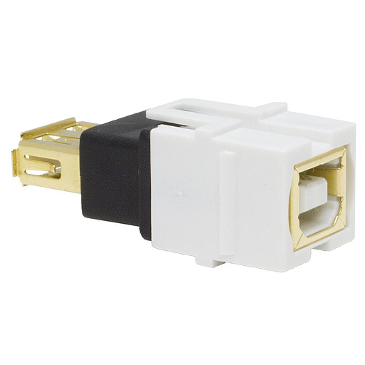 [SJUSBBA] USB (B) - USB (A) F/F KEYSTONE JACK - WHITE