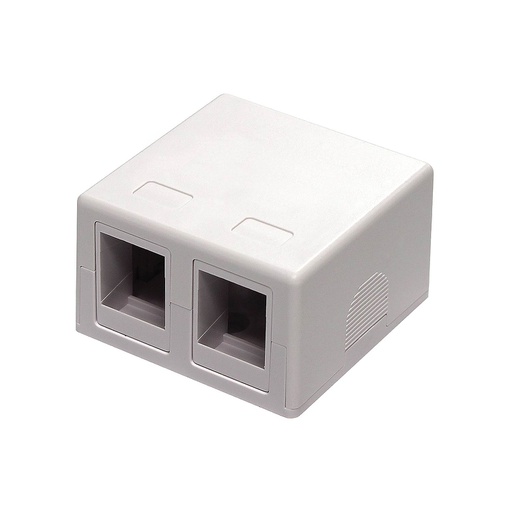 [SJ002B] 2-PORT KEYSTONE SURFACE-MOUNT BOX