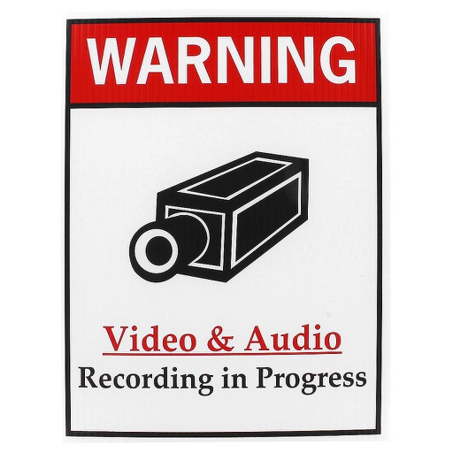 [YKSIGN] SURVEILLANCE RECORDING WARNING SIGN 8.5 X 11 INCH