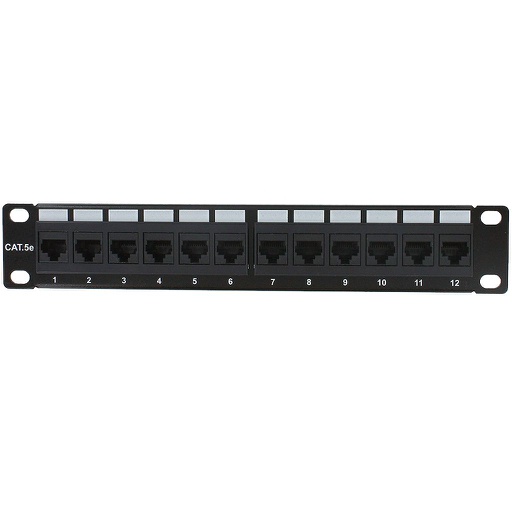 [PP1012] RJ45 10"(MINI) CAT5E 12-PORT LOADED PATCH PANEL (110 & KRONE)