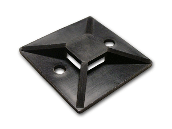 [HTMB4ABK] HELLERMANN 4-WAY CABLE TIE MOUNTING BASE 1.1" BLACK (100/BAG)