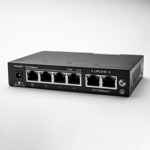 [ESPS1004M] EYESONIC 4 PORT (10/100) + 2 (10/100) UPLINK UNMANAGED POE SWITCH