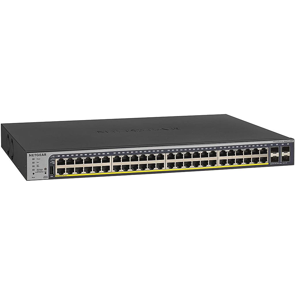 [NGGS752TP] NETGEAR PROSAFE 48-PORTS GIGABIT SMART MANAGED POE+ SWITCH (384W)