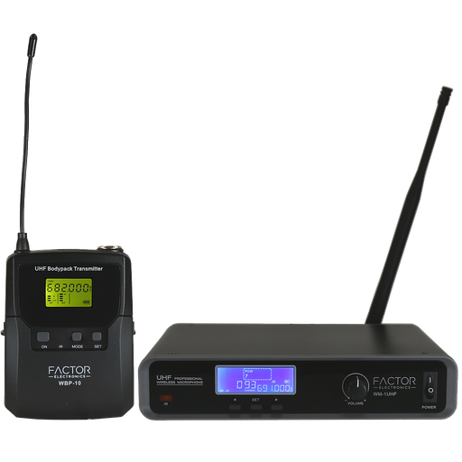 [FEWM1UHFL] FACTOR SINGLE-DIVERSITY UHF LAVALIER WIRELESS MIC. SYSTEM