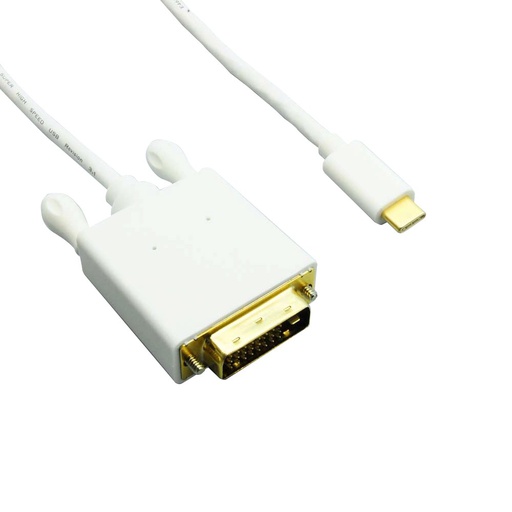 USB 3.1 TYPE C TO DVI CABLE WHITE