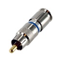 [BNR6DW] WHITE SANDS RCA MALE RG6 CONNECTOR - DUAL-COMPRESSION