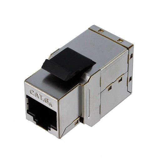 [C6A661S] RJ45 CAT6A F/F COUPLER SHIELDED KEYSTONE JACK