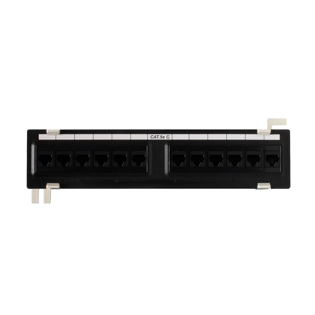 Wall Mount, 12 port Cat5e Patch Panel, 110 Type, 10 inch