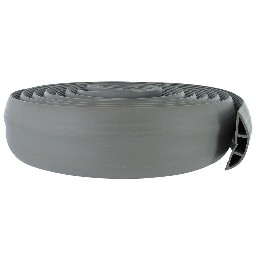 GREY FLOOR CORD COVER W/ADHESIVE TAPE - 15' | Lin Haw International