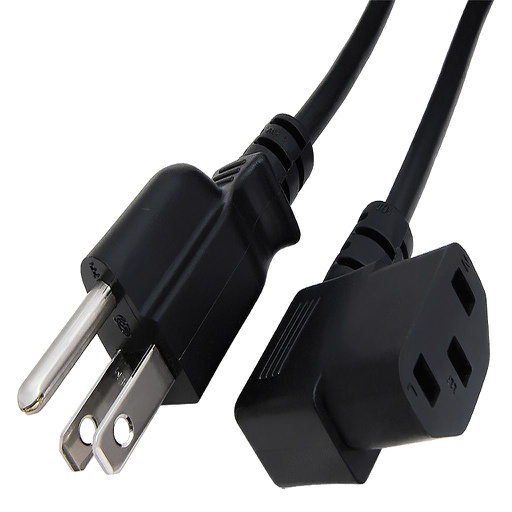 [MC305C] 6' UNIVERSAL COMPUTER POWER CORD NEMA 5-15P TO RIGHT ANGLE IEC-C13