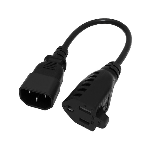 [MC306] 1' POWER ADAPTER CORD NEMA 5-15R TO IEC-C14