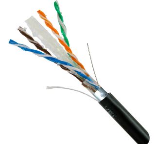 [PW601] VERTICAL CABLE CAT6 BLACK SOLID SHIELDED F/UTP OUTDOOR DIRECT BURIAL GEL FILLED 1000' SPOOL