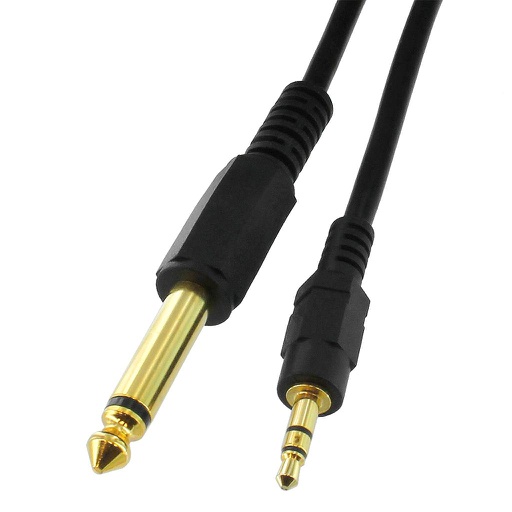 [RC107] 3.5MM STEREO/ 1/4&quot; MONO 6' M/M AUDIO CABLE (FT4/CMG)