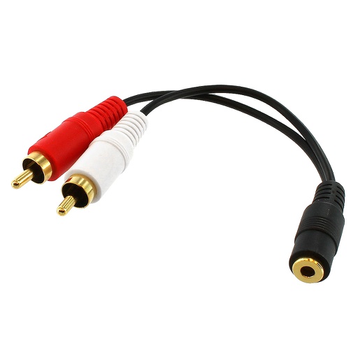 [RC108] 3.5MM STEREO/2xRCA 6&quot; F-M/M Y-CABLE (FT4/CMG)