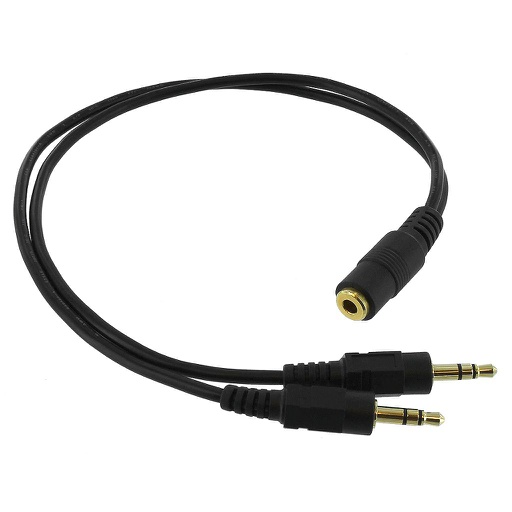 [RC112] 3.5MM STEREO 1' F-M/M Y-CABLE (FT4/CMG)