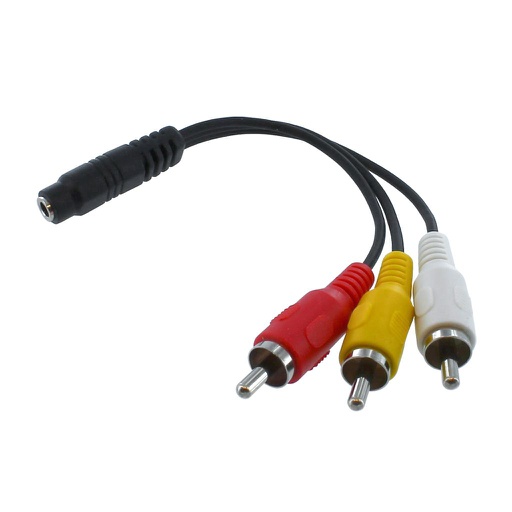 [RC150F] 3.5MM 4C TO RCA CAMCORDER 6&quot; F/M CABLE
