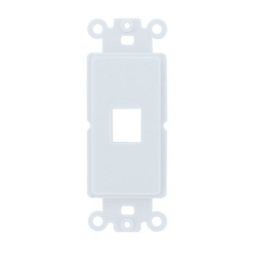 [SJ801] 1-PORT DECORA STRAP KEYSTONE INSERT - WHITE