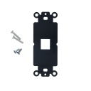 [SJ801BK] 1-PORT DECORA STRAP KEYSTONE INSERT - BLACK