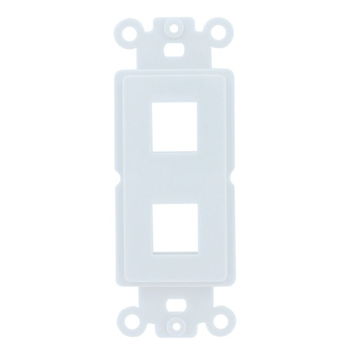 [SJ802] 2-PORT DECORA STRAP KEYSTONE INSERT - WHITE