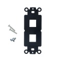 [SJ802BK] 2-PORT DECORA STRAP KEYSTONE INSERT - BLACK