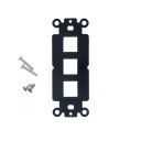 [SJ803BK] 3-PORT DECORA STRAP KEYSTONE INSERT - BLACK