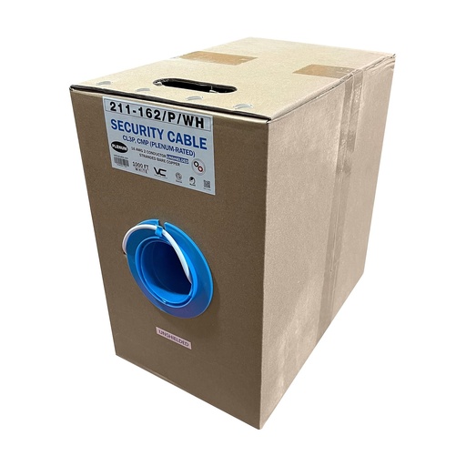 [SP161000P] VERTICAL CABLE 16/2 CL3P CMP PLENUM RATED UNSHIELDED STRANDED BARE COPPER CONDUCTORS WHITE 1000FT PULL BOX