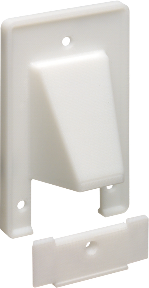 Arlington Industries LVCED135WP-1 Cable Entry Device with Brush-Style  Opening, Low-Voltage Bracket and Wall Plate, 1-Gang, White, 1-Pack 