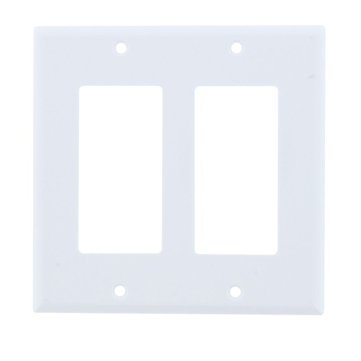 [WP2GBD] 2-GANG DECORA WALL PLATE - WHITE