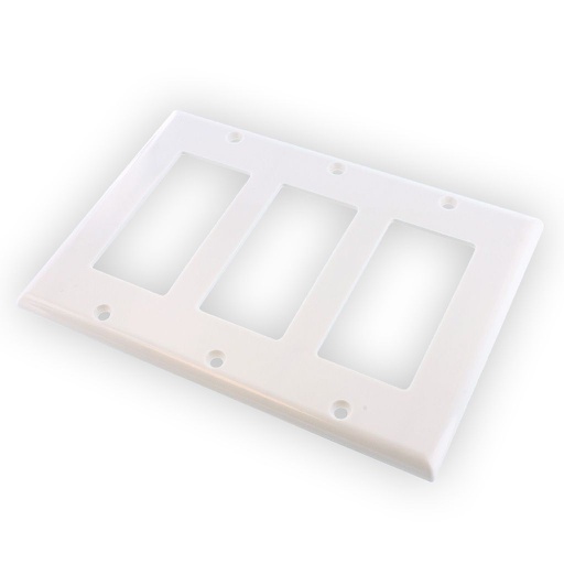 [WP3GBD] 3-GANG DECORA WALL PLATE - WHITE