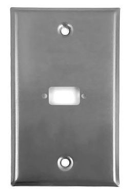 [WPDB9] 1-PORT VGA/DB9 WALL PLATE - STAINLESS STEEL