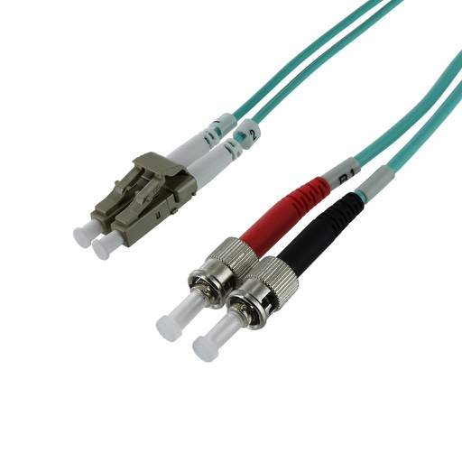 LC-ST MM DUPLEX 50/125 10G OM3 LASER OPTIMIZED CABLE