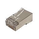 [C6SEZPT] RJ45 CAT6 PASSTHROUGH SHIELDED (SOLID / STRANDED) CONNECTOR (50/BAG)