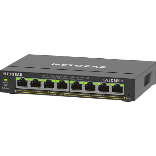 NETGEAR 8 PORT POE+ GIGABIT ETHERNET MANAGED SWITCH (123W) | Lin