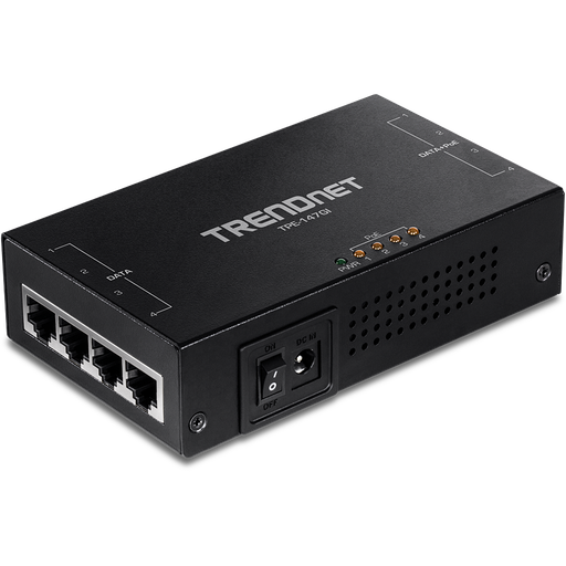 [TPE147GI] TRENDNET 4-PORT GIGABIT POE+ INJECTOR (65W)