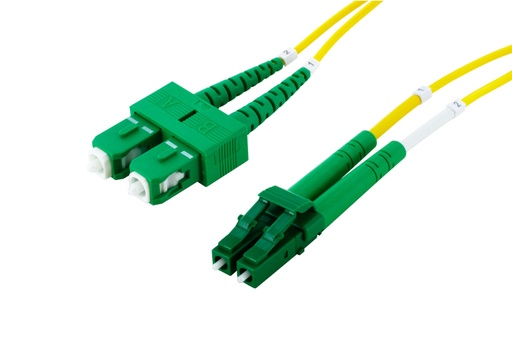 LC/APC-SC/APC SM DUPLEX 9/125 FIBER OPTICAL CABLE